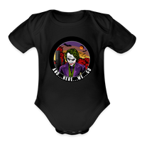 Character #103  Organic Short Sleeve Baby Bodysuit - black