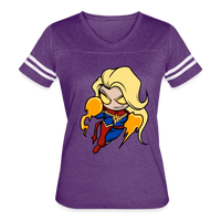 Character #104  Women’s Vintage Sport T-Shirt - vintage purple/white