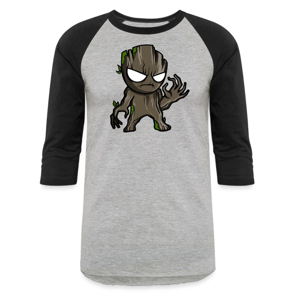 Character #105  Baseball T-Shirt - heather gray/black