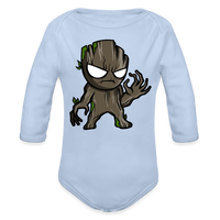 Character #105  Organic Long Sleeve Baby Bodysuit - sky