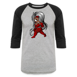 Character #106  Baseball T-Shirt - heather gray/black