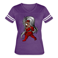 Character #106  Women’s Vintage Sport T-Shirt - vintage purple/white