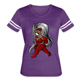 Character #106  Women’s Vintage Sport T-Shirt - vintage purple/white