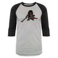 Character #107  Baseball T-Shirt - heather gray/black