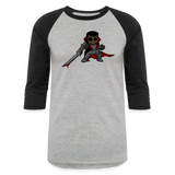 Character #107  Baseball T-Shirt - heather gray/black