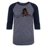 Character #107  Baseball T-Shirt - heather blue/navy