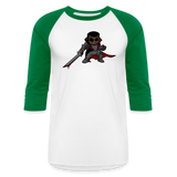 Character #107  Baseball T-Shirt - white/kelly green