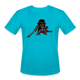 Character #107 Men’s Moisture Wicking Performance T-Shirt - turquoise