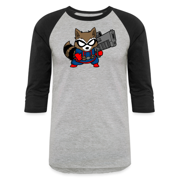 Character #109  Baseball T-Shirt - heather gray/black