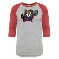Character #109  Baseball T-Shirt - heather gray/red