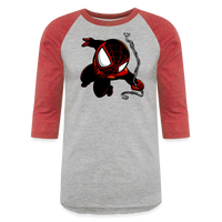 Character #110  Baseball T-Shirt - heather gray/red