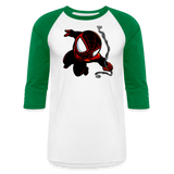 Character #110  Baseball T-Shirt - white/kelly green