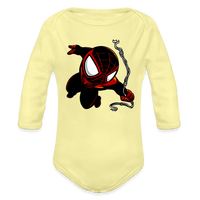 Character #110 Organic Long Sleeve Baby Bodysuit - washed yellow
