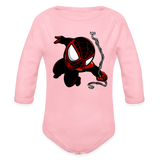 Character #110 Organic Long Sleeve Baby Bodysuit - light pink