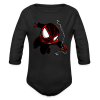 Character #110 Organic Long Sleeve Baby Bodysuit - black