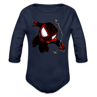 Character #110 Organic Long Sleeve Baby Bodysuit - dark navy