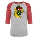 Character #111  Baseball T-Shirt - heather gray/red