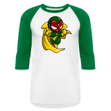 Character #111  Baseball T-Shirt - white/kelly green