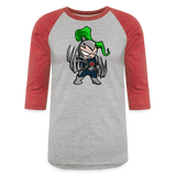 Character #114 Baseball T-Shirt - heather gray/red