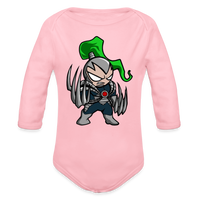 Character #114 Organic Long Sleeve Baby Bodysuit - light pink