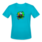 Character #115 Men’s Moisture Wicking Performance T-Shirt - turquoise