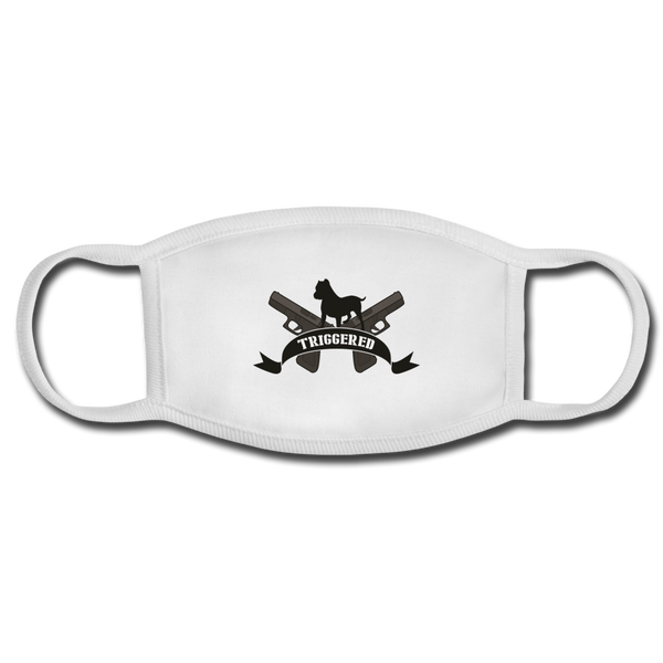 Triggered Face Mask - white/white