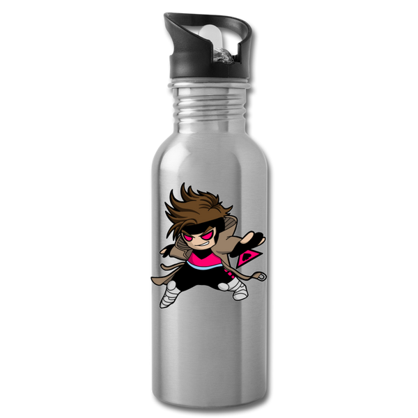 Character #4 Water Bottle - silver