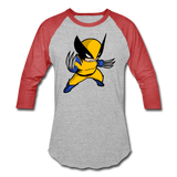 Character #1 Baseball T-Shirt - heather gray/red