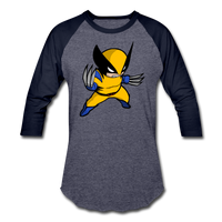 Character #1 Baseball T-Shirt - heather blue/navy