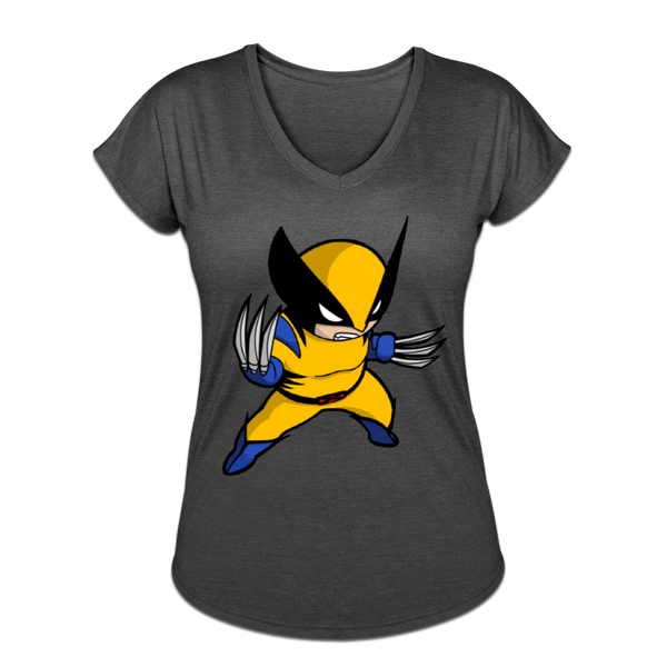 Character #1 Women's Tri-Blend V-Neck T-Shirt - deep heather