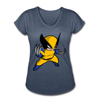 Character #1 Women's Tri-Blend V-Neck T-Shirt - navy heather