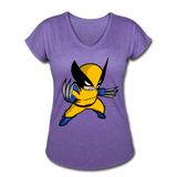 Character #1 Women's Tri-Blend V-Neck T-Shirt - purple heather