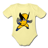 Character #1 Organic Short Sleeve Baby Bodysuit - washed yellow