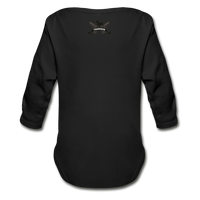 Character #1 Organic Long Sleeve Baby Bodysuit - black