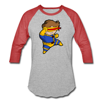 Character #2 Baseball T-Shirt - heather gray/red