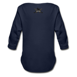 Character #2 Organic Long Sleeve Baby Bodysuit - dark navy