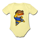 Character #2 Organic Short Sleeve Baby Bodysuit - washed yellow