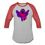 Character #3 Baseball T-Shirt - heather gray/red
