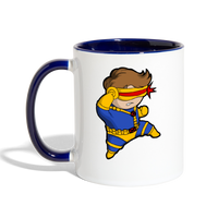 Character #2 Contrast Coffee Mug - white/cobalt blue