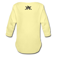 Character #3 Organic Long Sleeve Baby Bodysuit - washed yellow