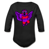 Character #3 Organic Long Sleeve Baby Bodysuit - black