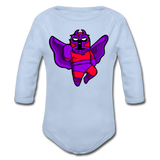 Character #3 Organic Long Sleeve Baby Bodysuit - sky
