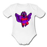 Character #3 Organic Short Sleeve Baby Bodysuit - white