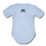 Character #3 Organic Short Sleeve Baby Bodysuit - sky