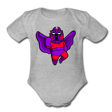 Character #3 Organic Short Sleeve Baby Bodysuit - heather gray