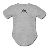 Character #3 Organic Short Sleeve Baby Bodysuit - heather gray