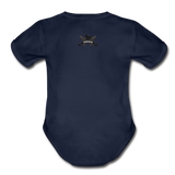 Character #3 Organic Short Sleeve Baby Bodysuit - dark navy