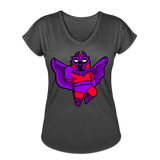 Character #3 Women's Tri-Blend V-Neck T-Shirt - deep heather