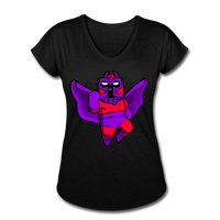 Character #3 Women's Tri-Blend V-Neck T-Shirt - black
