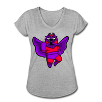 Character #3 Women's Tri-Blend V-Neck T-Shirt - heather gray